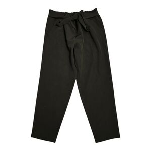 Flirtatious Young Contemporary XL Hi Rise Black Front Tie Pants